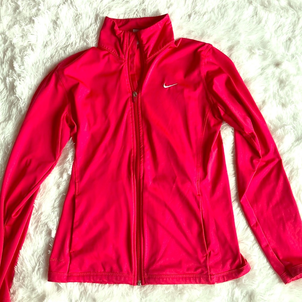 Hot pink nike zip up